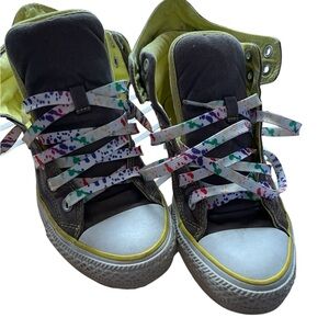 High-Top Sneakers with Colorful Laces Converse